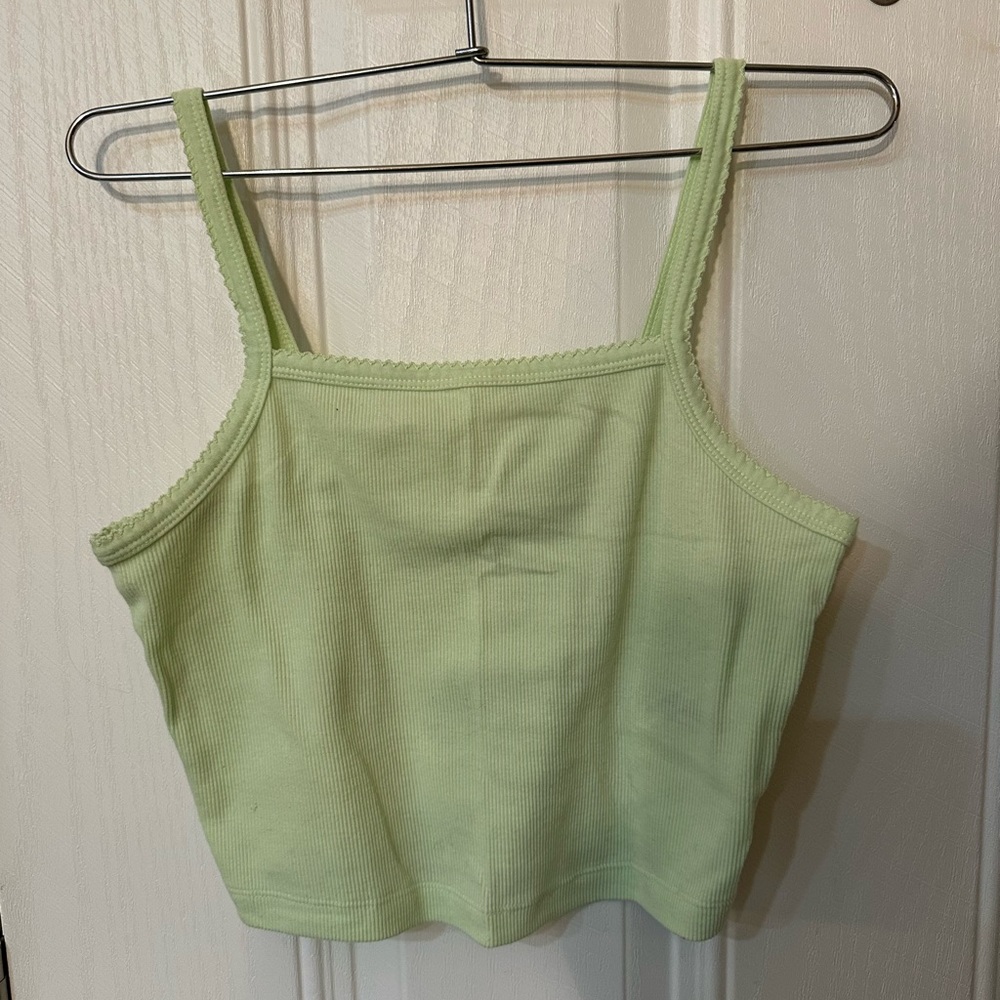 green square neck tank top